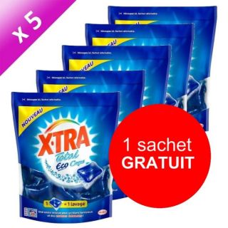 XTRA Total €co 20 capsules x5   Achat / Vente LESSIVE XTRA TOTAL ECO