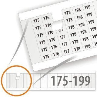 Marker Cards, 175 199, 10 Cards / Pack, 1.5 x 0.25