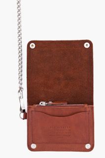 Maison Martin Margiela Brown Leather Chain Wallet for men