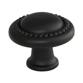 GlideRite Matte Black Rounded Cabinet Knobs (25)