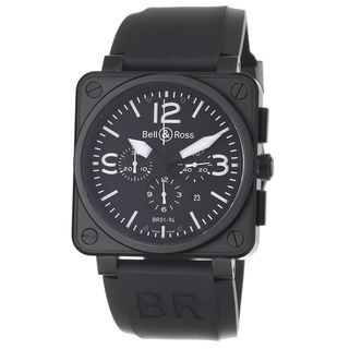 Bell & Ross Mens Avation Black Dial Chronograph Automatic Watch