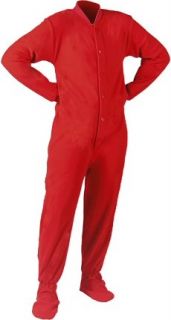 Big Feet Pajama Co. Red (201) Micro polar Fleece Adult