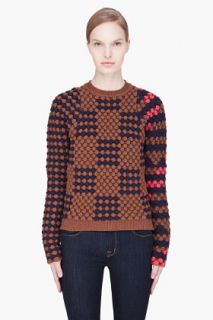Kenzo Brown Combo Textured Sweater for women