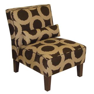 Armless Rings Mahogany Accent Chair