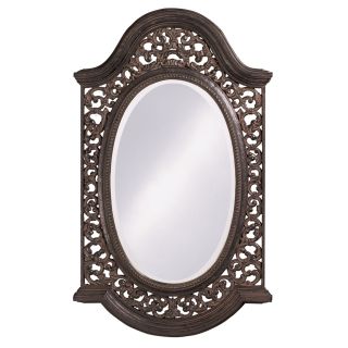 Antique Black Mirror with Silver Highlights
