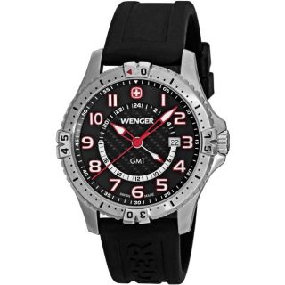 Wenger Mens Squadron GMT Black Dial Dual Time Watch Today $260.99