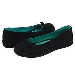 Grasshoppers Lacey Black Quilted Sateen Flats