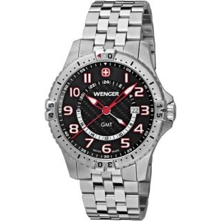 Wenger Mens Squadron GMT Black Dial Dual Time Watch Today $307.99