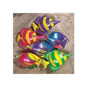 Inflatable Tropical Fish   Dozen: Toys & Games