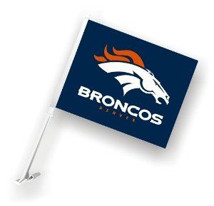 Denver Broncos Two Sided Car Flag