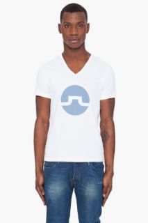 J. Lindeberg White Colle Big Dot T shirt for men