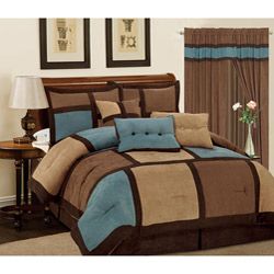 Aqua Blue Daren 7 piece Microsuede Comforter Set Today $74.99 2.3 (3