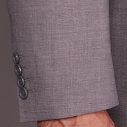 Bertolini Mens Light Gray Wool/Silk Blend 2 button Suit