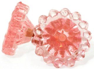 Pink Cottage Decor Glass Cabinet Knobs (8pc) Drawer Pulls & Handles