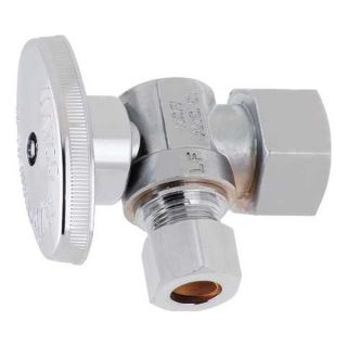 Approved Vendor 26 1003LF Water Stop, Quarter Turn, Angle, 1/2x3/8 In