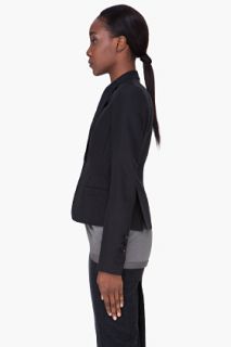 Rick Owens Short Black Silk Blazer for women