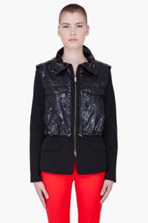 Alexander Wang Black Nylon Overlay Jacket  for women