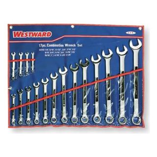 Westward 4PL92 Combo Wrench Set, Satin, 1/4 1 1/4 in, 17Pc