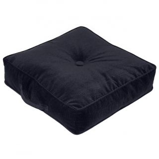 Ribbed Microfiber 20 inch Grey Square Floor Pillow Today $39.99 3.0