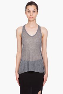 Helmut Heather Grey Voltage Tank Top for women