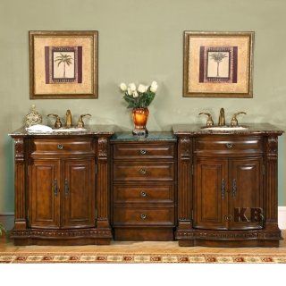 Furniture Vanity with Baltic Brown Granite Top 206: Home & Kitchen