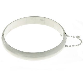 Sterling Essentials Silver 7 inch High Polish Bangle Bracelet (10 mm)