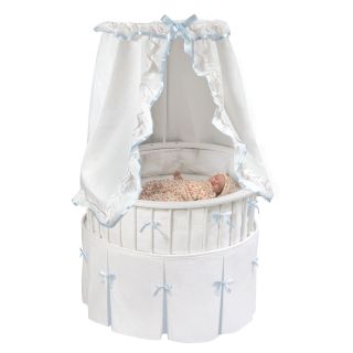 Elite Oval Baby Bassinet with White Bedding Today $143.85