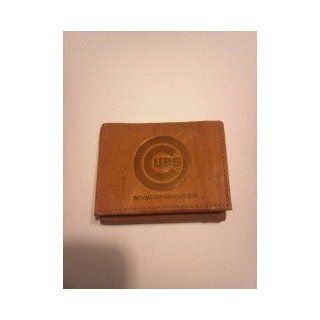 Cubs Tan Leather Embossed Trifold Wallet: Everything Else