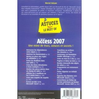 Access 2007   Achat / Vente livre Hervé Inisan pas cher  