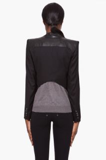 Helmut Lang Black Leather Trimmed Jacket for women