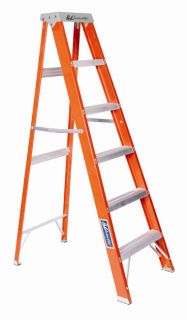 Fiberglass 6 foot 300 pound Rating Step Ladder