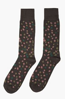 Marc By Marc Jacobs Dark Green Spotted Cotton Socks for men