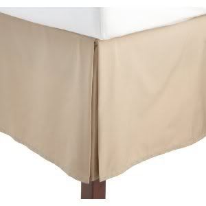 Queen Size Solid Bed Skirt With 14 Drop. Khaki Home