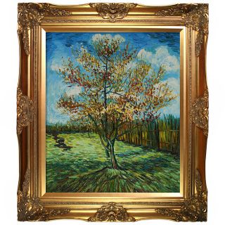 Van Gogh Paintings Pink Peach Tree in Blossom w/ Victorian Gold Frame