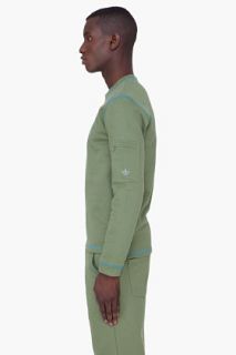 adidas Originals By O.C. Green Contrast Stitch Sweater for men