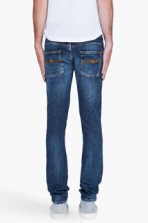 Nudie Jeans Blue Authentic Snake Tape Ted Organic Jeans for men