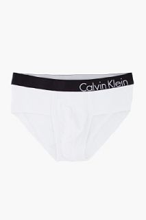 Calvin Klein White Bold Cotton Flex Briefs for men