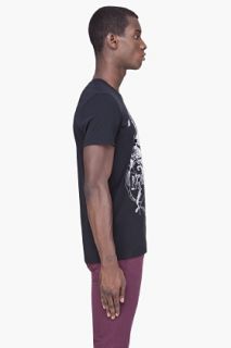 McQ Alexander McQueen Black Bird Sketch T shirt for men