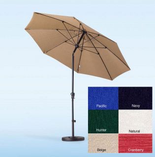 Fiberglass Olefin Crank and Tilt 9 foot Umbrella