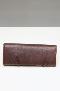 Juicy Couture  Leather Elongated Brown Clutch Bag for women