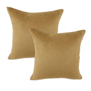 Passion Suede Tuscan Simply Soft S backed 17x17 Fiber Pillows (Set of