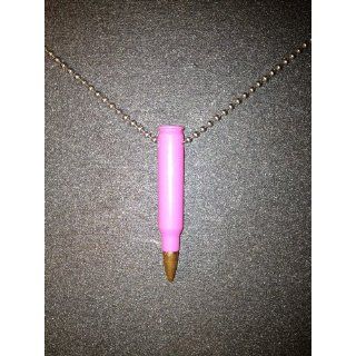 Pink .223 Remington Bullet Necklace 
