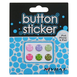Dots and Stripe Design Home Button Sticker for iPhone/ iPad/ iPod