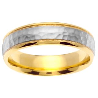 14k Two tone Gold Mens Hammered Wedding Band Today $639.94 5.0 (1