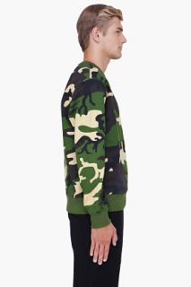 Billionaire Boys Club Green Camo Print Upland Sweater for men
