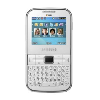 Samsung Ch@t C322 GSM Unlocked White Cell Phone