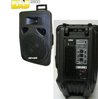 IMPULSE DJ 2600 /dj2600 2 Way PA Speaker System with 15