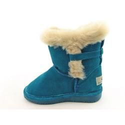 Bearpaw Halle Girls Blue Teal Winter Medium Boots (Size 13
