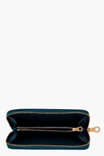 Marc By Marc Jacobs Teal Leather Zip Wallet for women