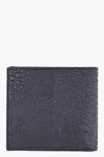 Alexander McQueen Black Toad Leather Wallet for men